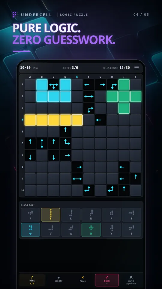 A board half solved, with several pieces already open.